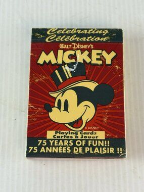 Disney Bicycle Mickey Mouse Playing Cards Sealed 75 Years of Fun